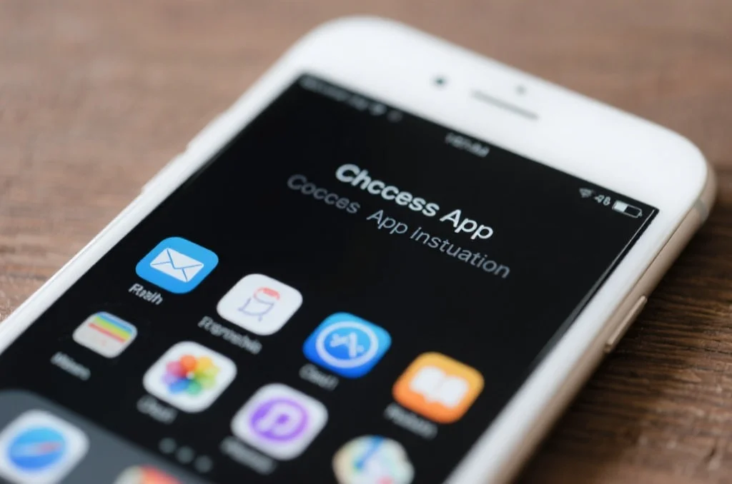 蓝狮App成功安装并运行的智能手机界面